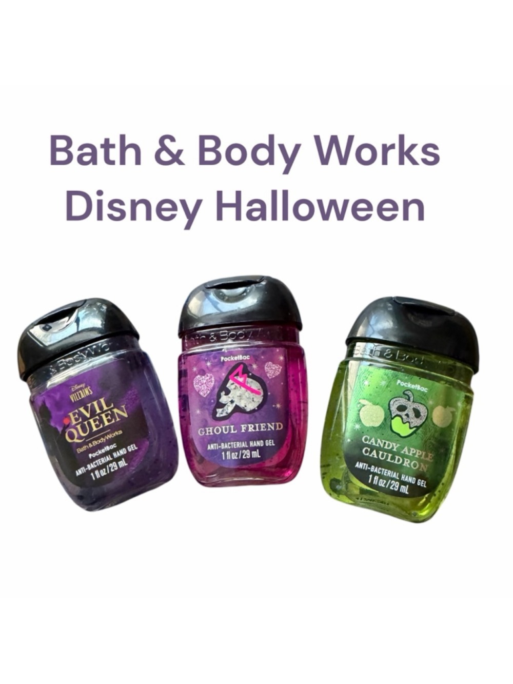 Bath & Body Works Disney Halloween 3 Pockbac Hand Sanitizers